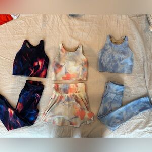 THREE old navy active wear sets- size medium